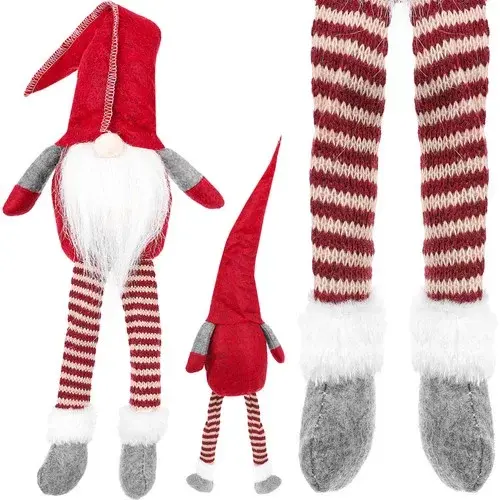 Sedící skřítek – červený elf 50 cm