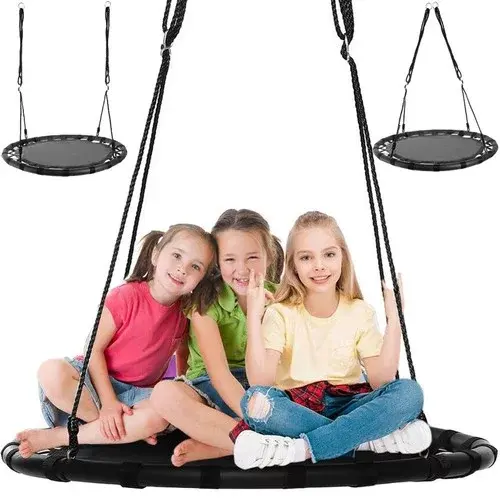 Houpačka - čapí hnízdo černá - 100 cm / 150 kg