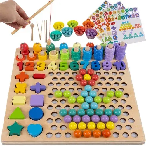 Dřevěné naučné puzzle