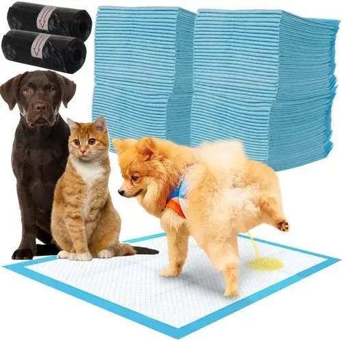 Hygienické savé podložky pro zvířata 33x45 cm  – 100 ks + sáčky