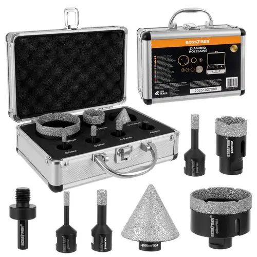 Diamantové děrové vykružováky M14 - 6–68 mm – sada 7 kusů