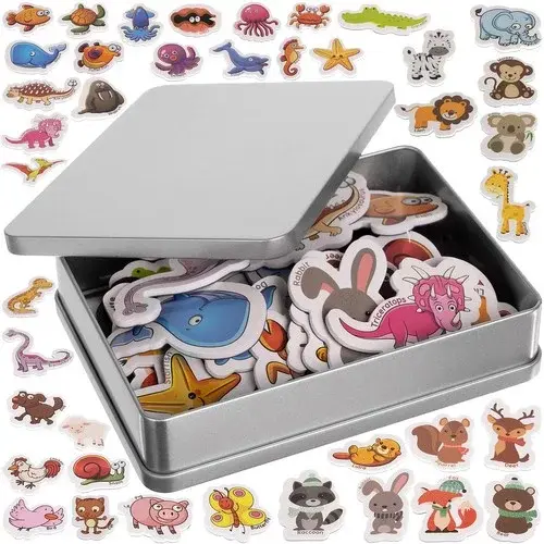Sada 40 magnetů se zvířátky v boxu