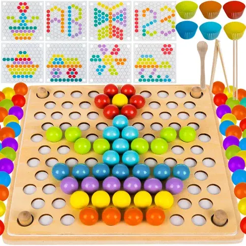 Dřevěné kuličkové puzzle