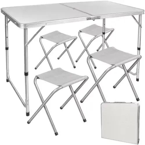 Kempigový skládací set - stůl + 4 židličky