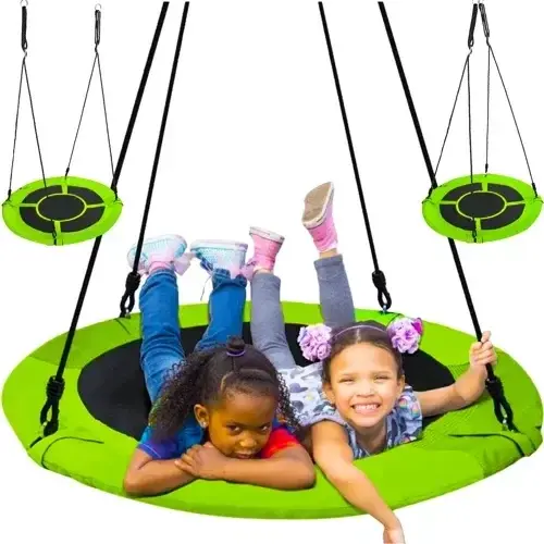 Závěsný houpací kruh – hnízdo 120 cm - zelená