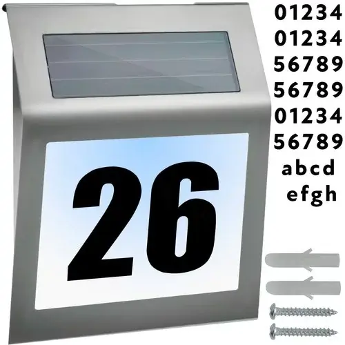 LED solární číslo domu