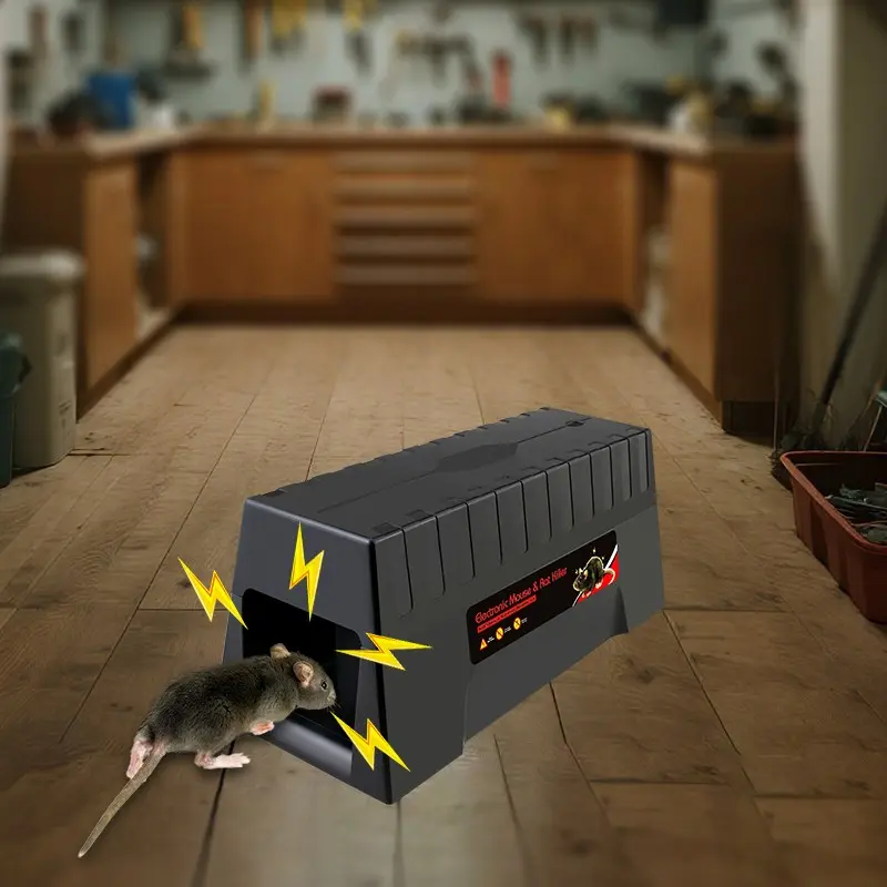 Past na myši - Humánní elektrická past 7000V na hlodavce (na baterie či adaptér)