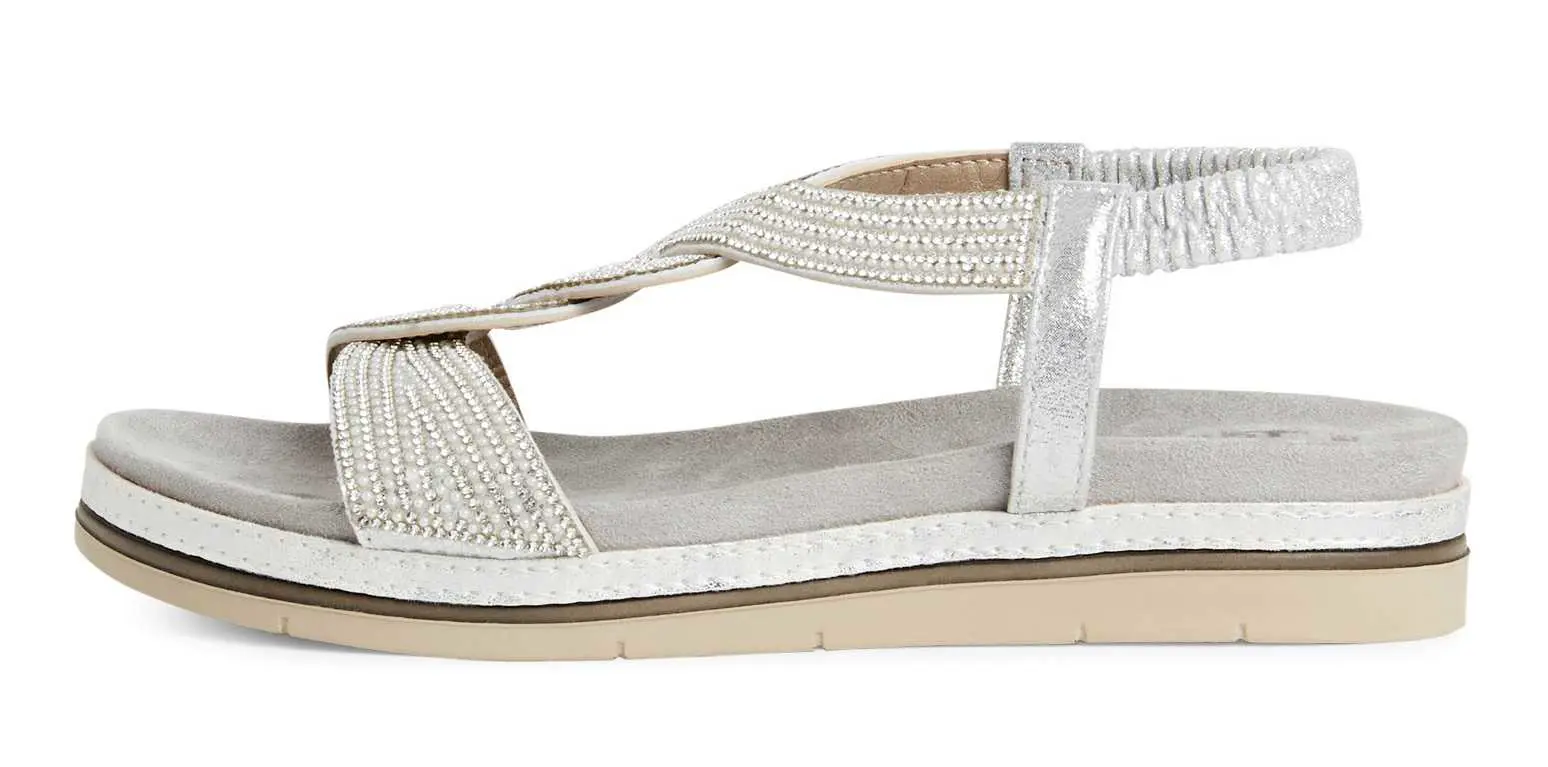 Tamaris 1-28200-44-948 Dámské sandály stříbrné 37