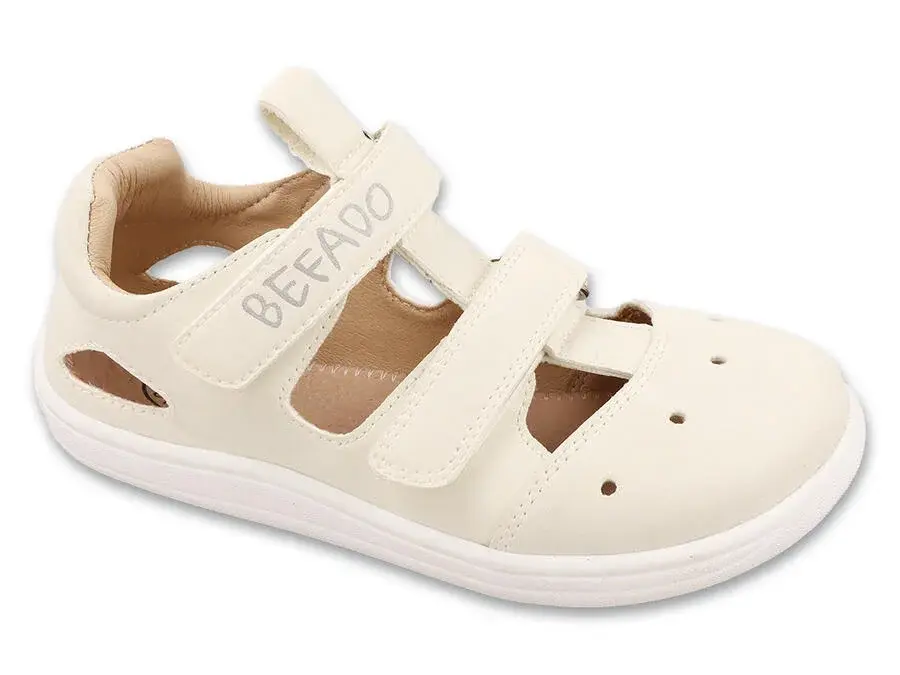 BEFADO 005X006 sandálky BAREFOOT KIDDY béžové