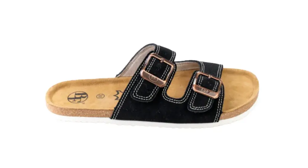 Dámské barefoot korkové pantofle černé