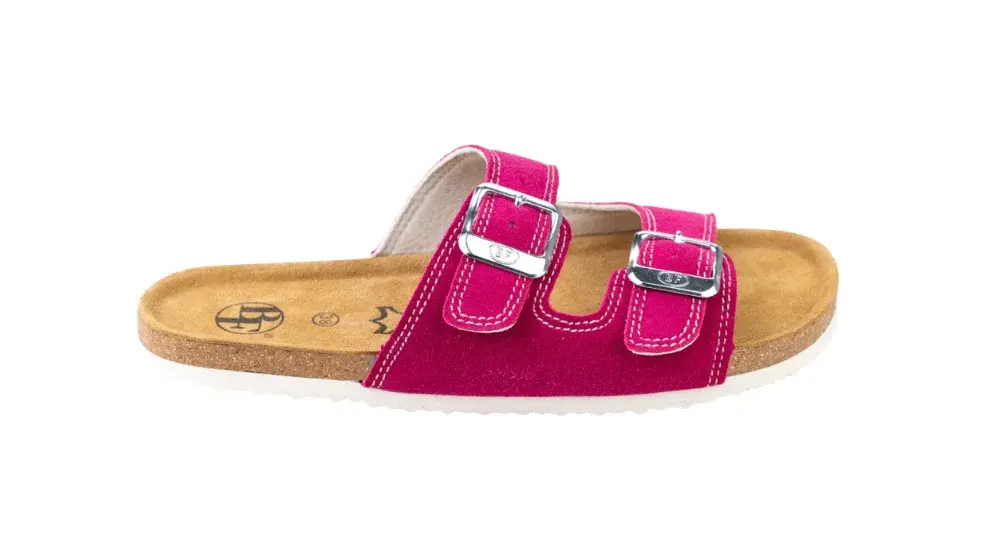 Dětské barefoot korkové pantofle růžové
