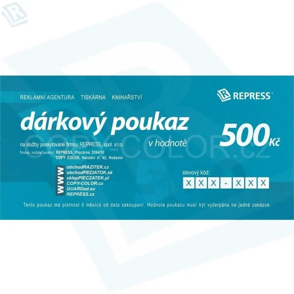 Dárkový poukaz/voucher k nákupu v našich prodejnách a webech