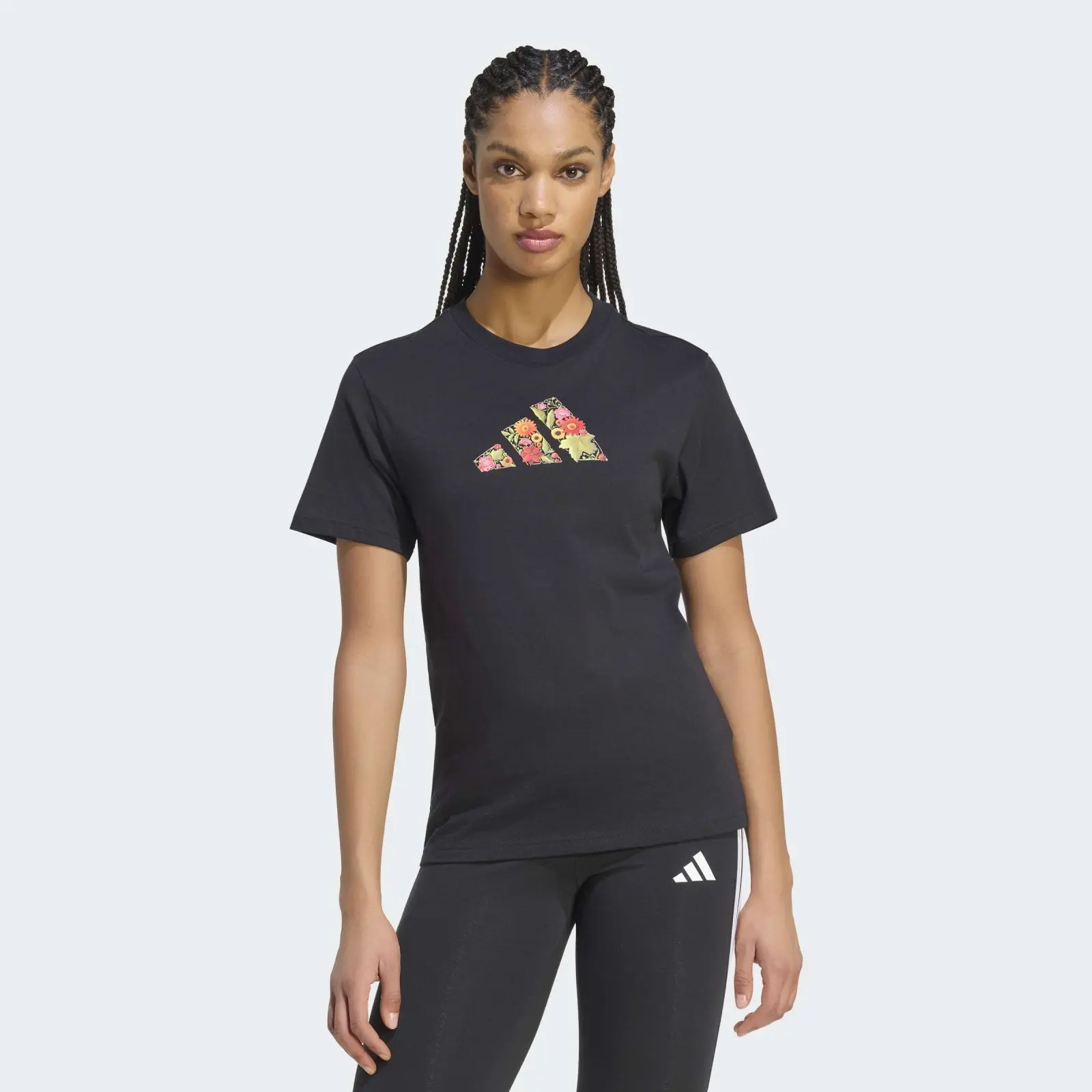 adidas FLORAL T BLACK