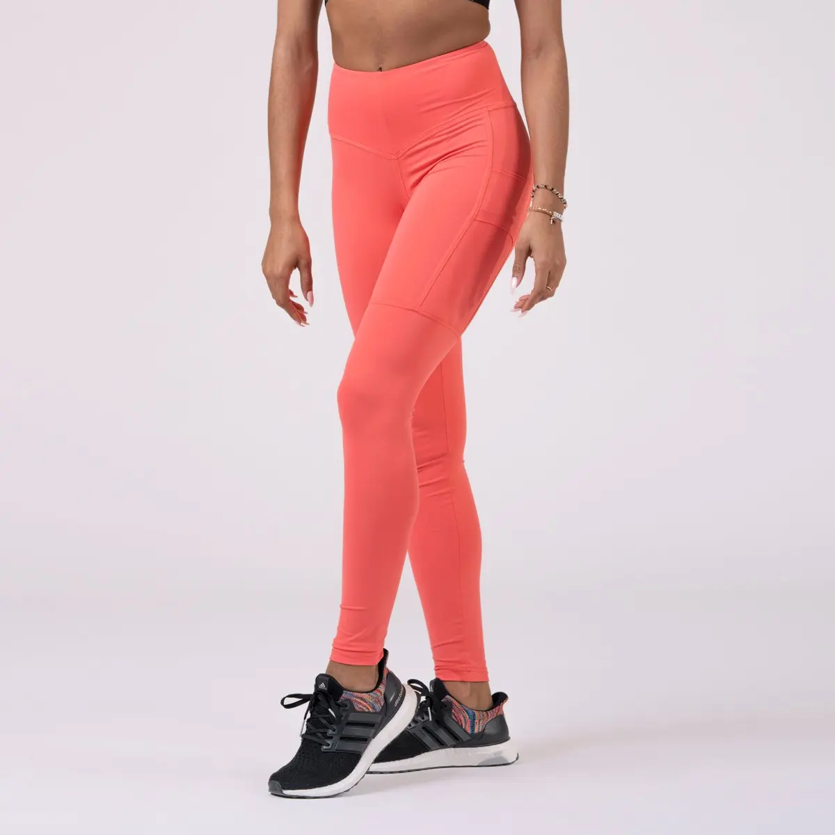 Nebbia High Waist Fit&Smart legíny 505, L, broskvová