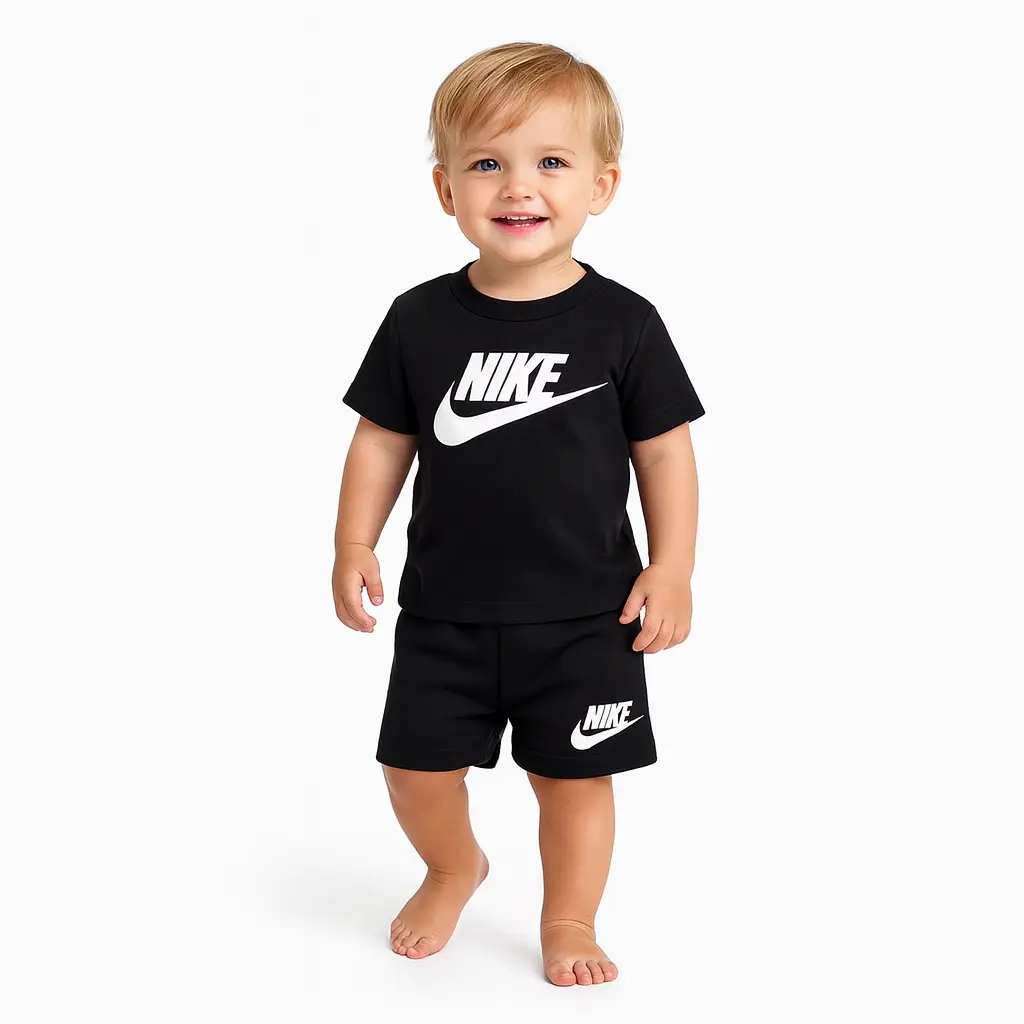 Nike kids club tee and short set