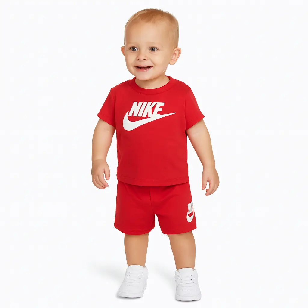 Nike kids club tee and short set