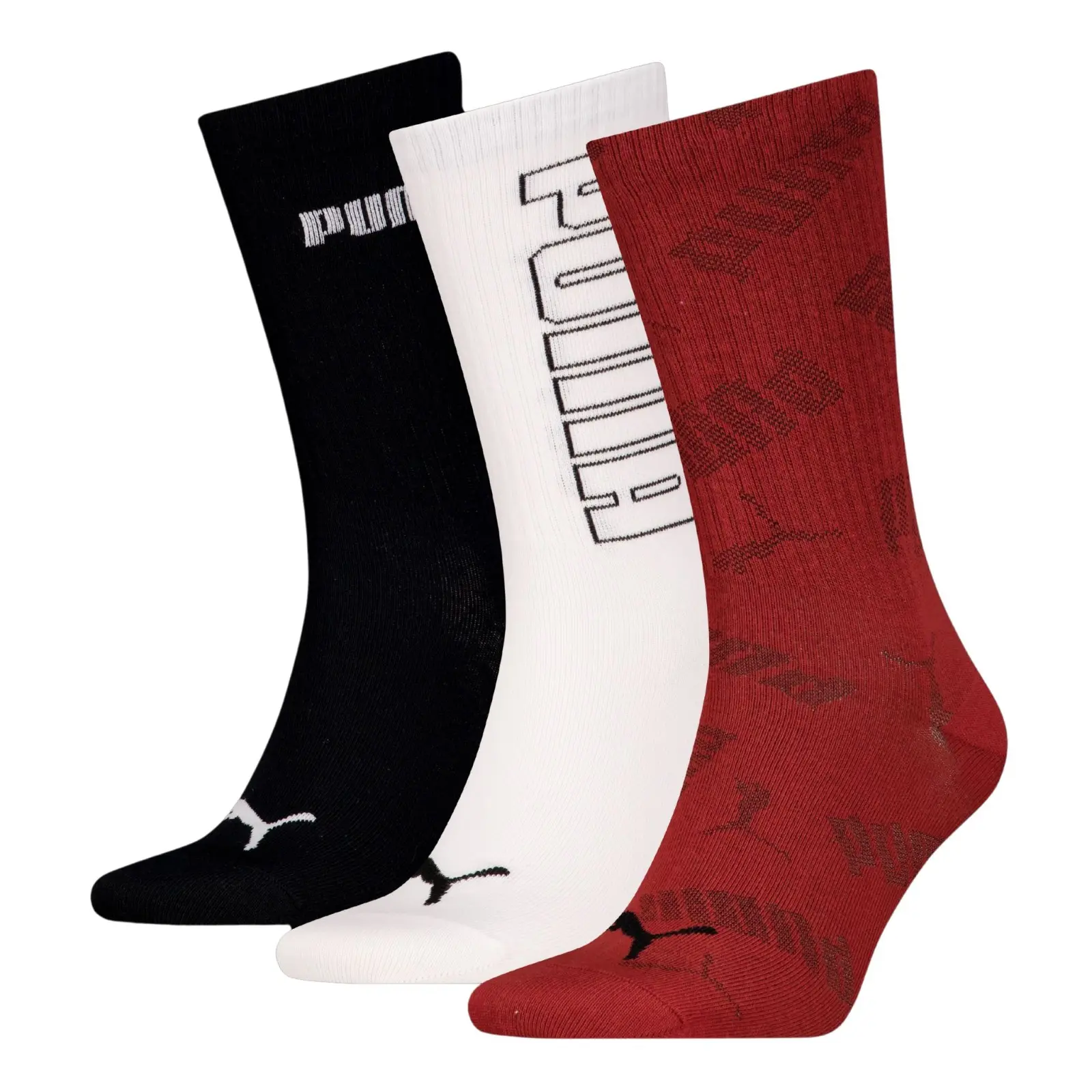 Puma unisex mesh logo crew sock 3p
