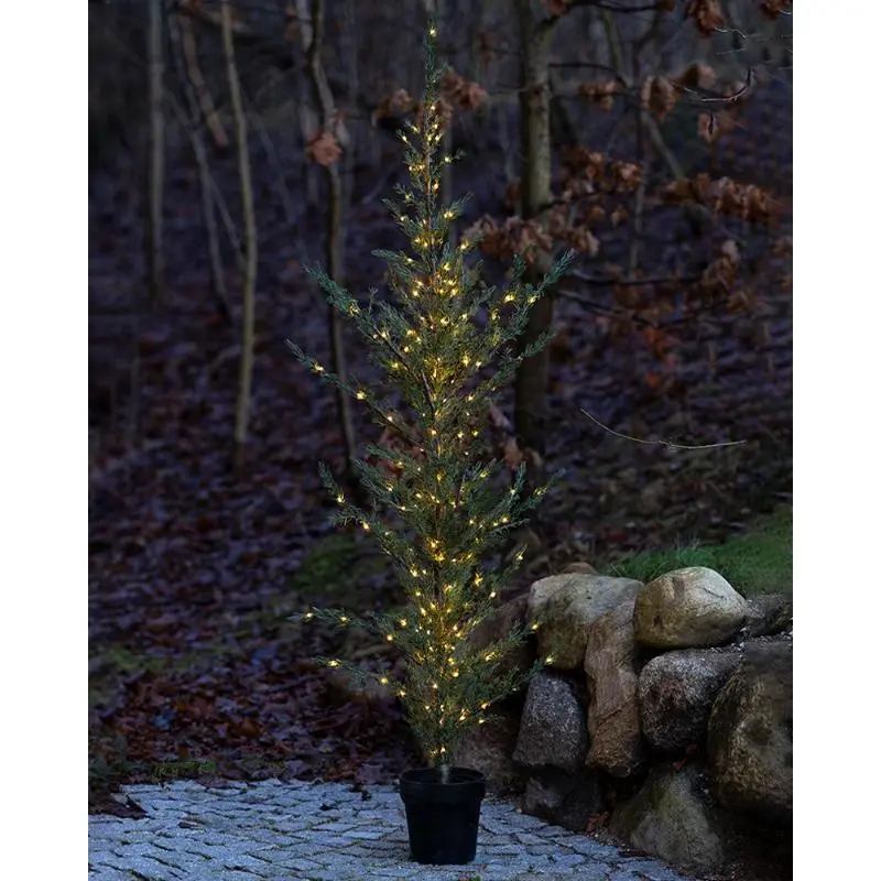 LED světelný stromek v květináči Cedr, 190 cm