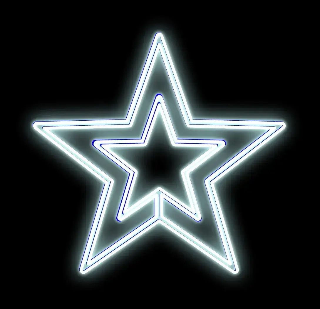 DecoLED LED světelná hvězda II, závěsná, pr. 80 cm, ledově bílá, 230 V, 25,3 W, 2,4 kg