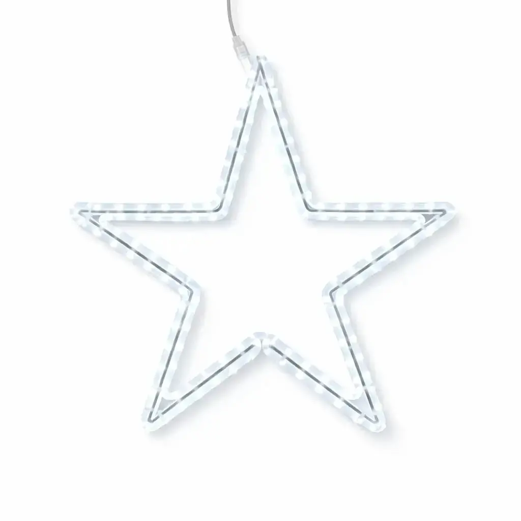 DecoLED LED světelná hvězda, závěsná, pr. 80 cm, ledově bílá
