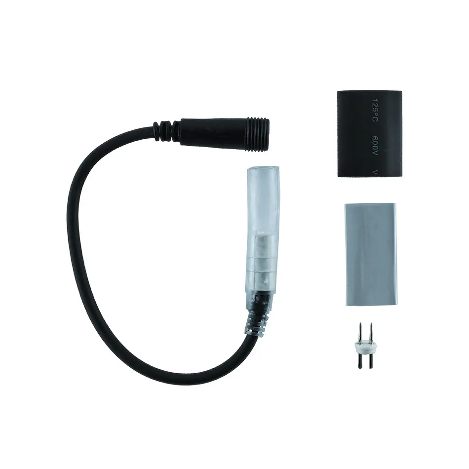 Přípojka mezi LED hadicí a Easy Fix 0,25 m, černý, samičí, IP67