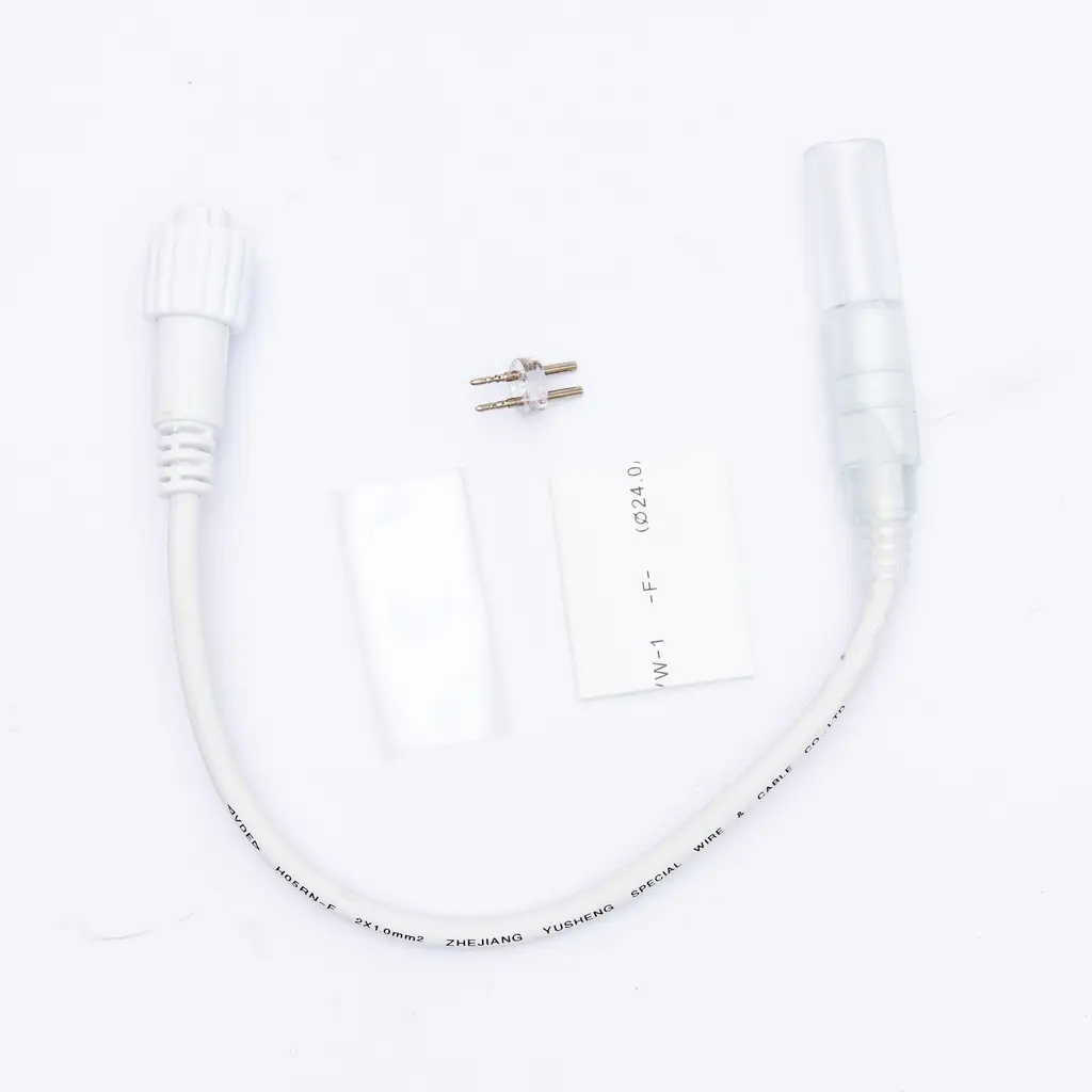 Přípojka mezi LED hadicí a Easy Fix 0,25 m, bílý, samičí IP44