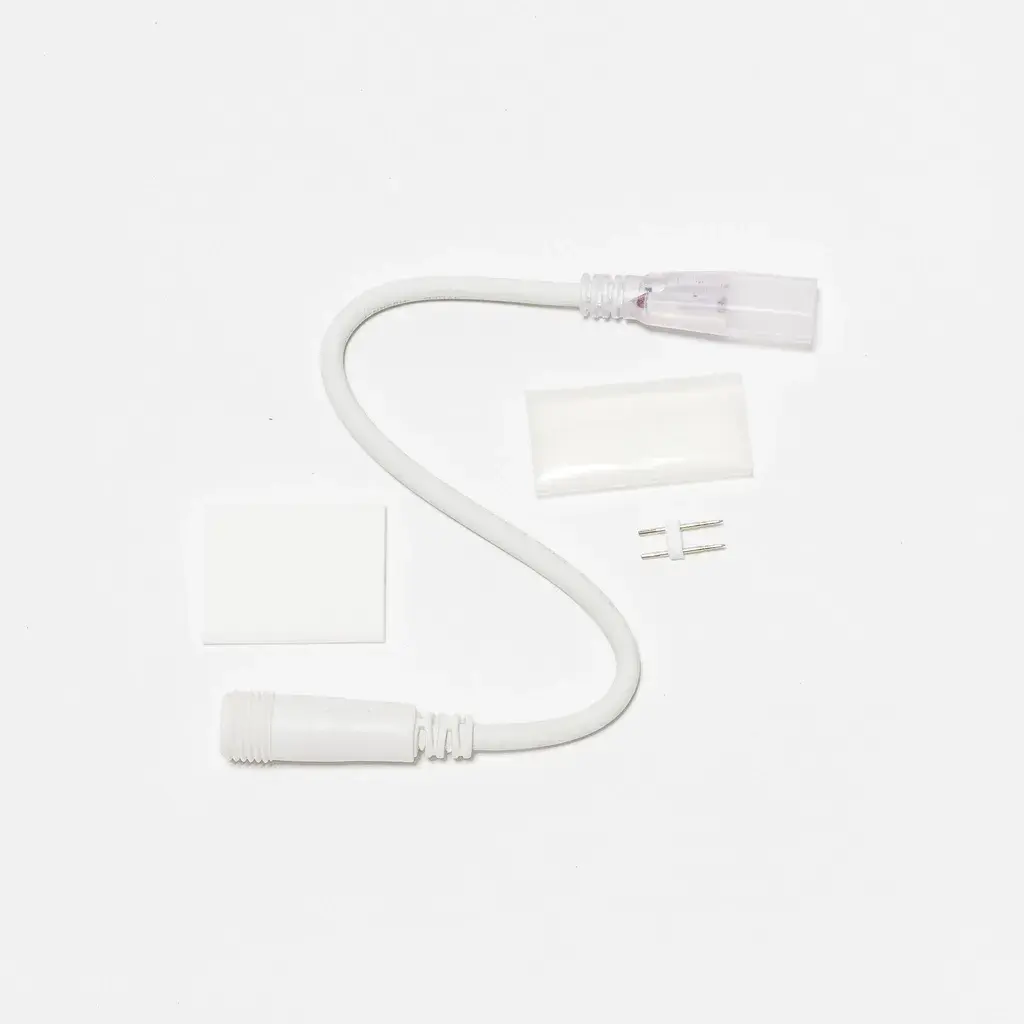 DLED 2DN22 DecoLED Prodlužovací kabel pro dvoustranný LED Neon, IP67, 230V, 25 cm, bílý, samičí 2DN22