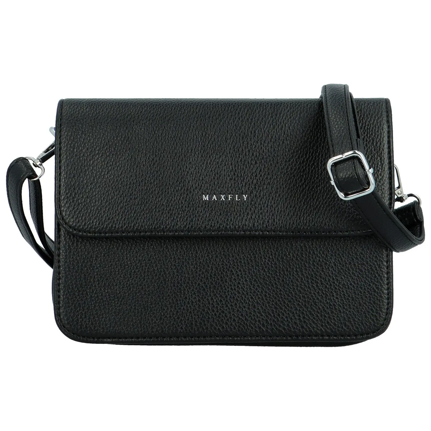 Stylová dámská koženková crossbody kabelka MaxFly Hanele, černá