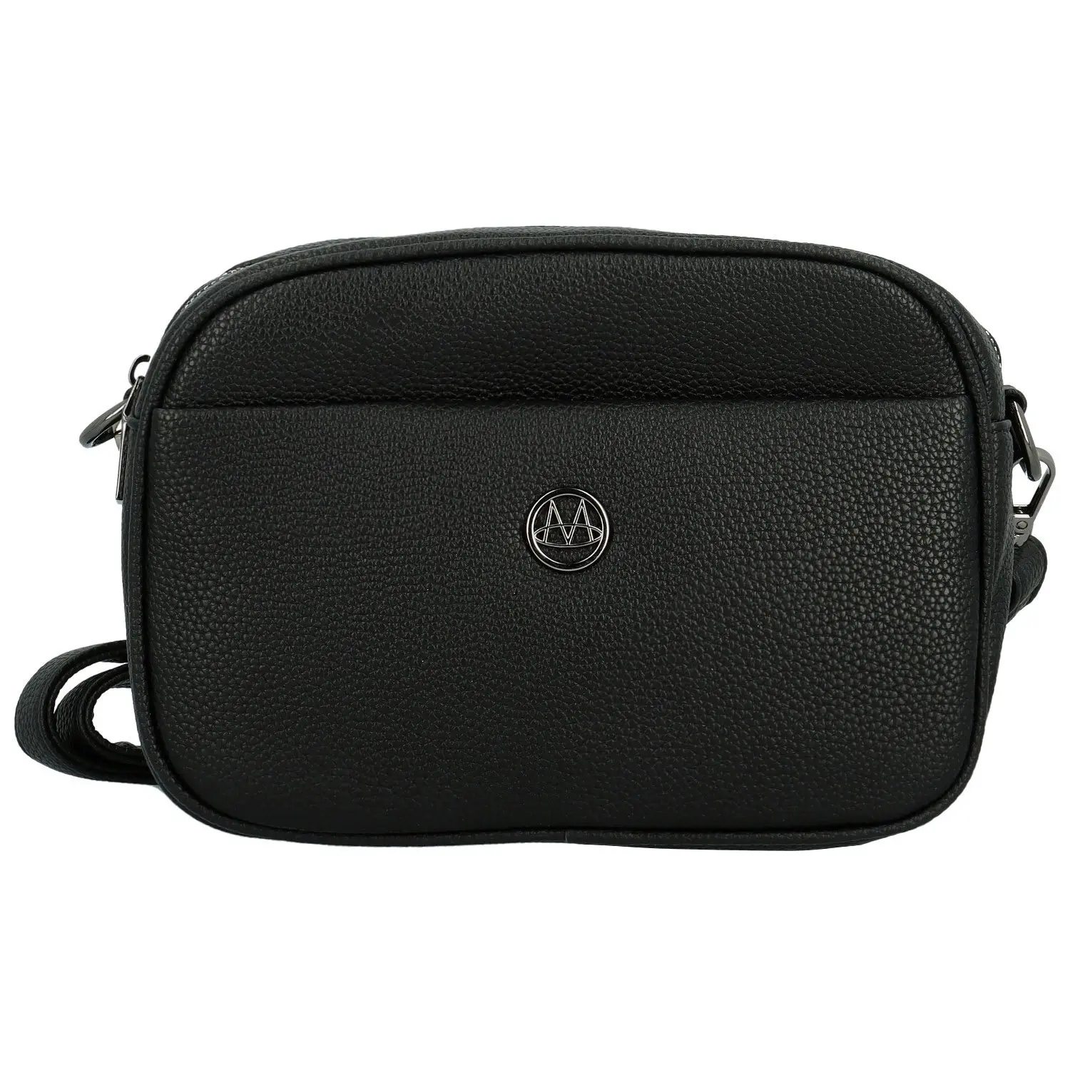Trendy dámská koženková crossbody kabelka Karlita, černá