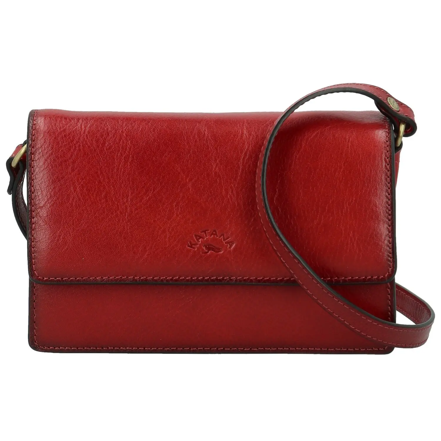 Luxusní dámská kožená crossbody kabelka Katana Flavia, vínová