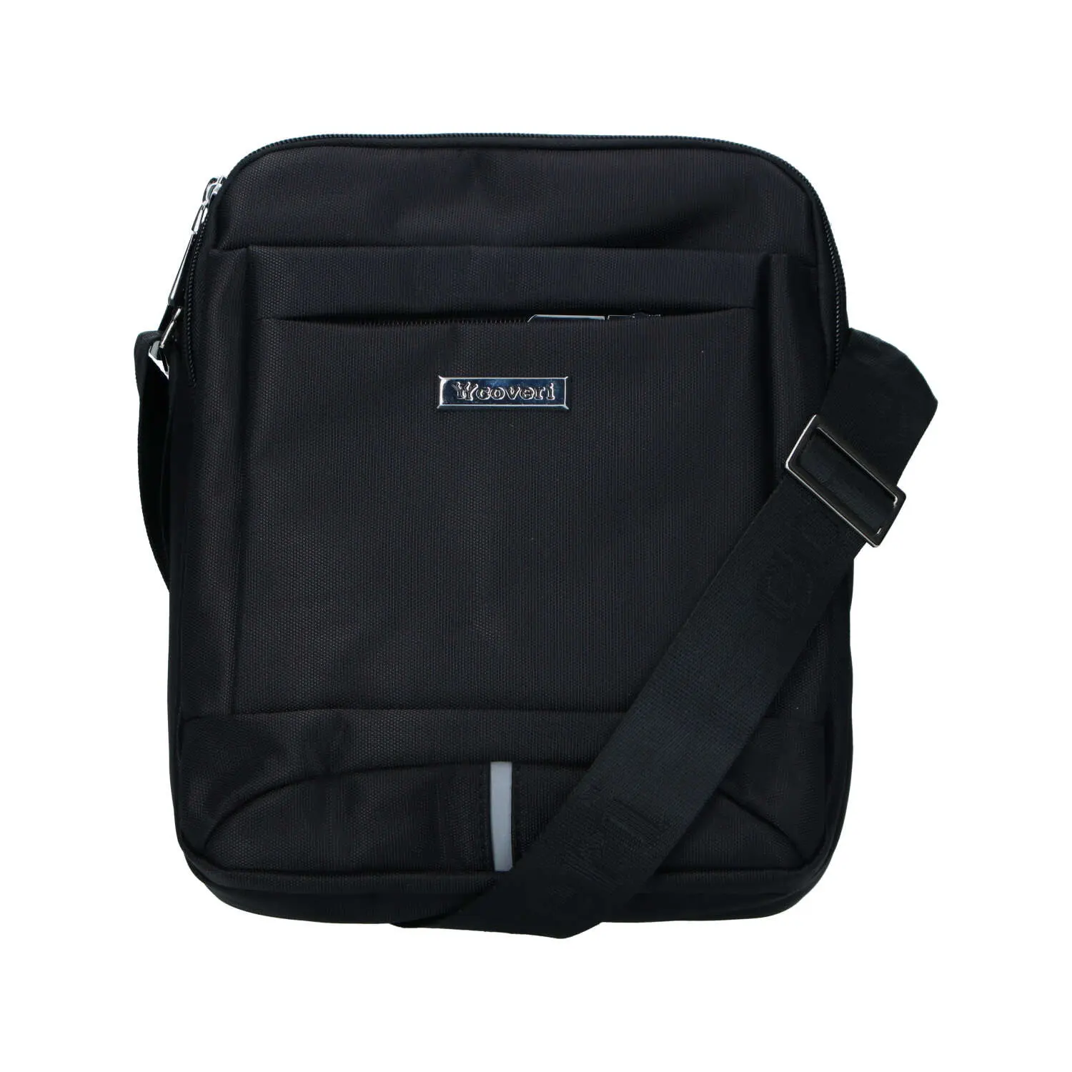 Trendy pánská textilní crossbody taška Piotr, černá