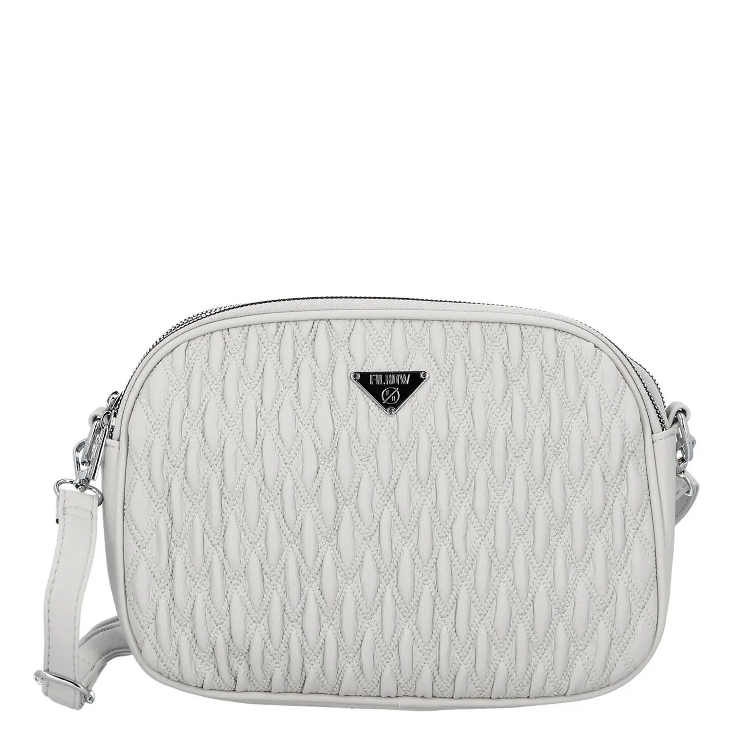 Trendy dámská koženková crossbody kabelka Fulla, šedá