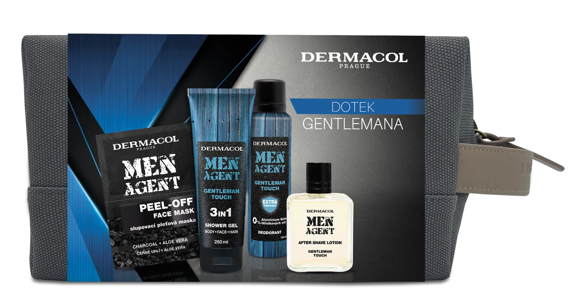 Dárkový balíček Gentleman touch   sprchový gel, deo, voda po holeni, maska Dermacol - Oficiální e-shop Dermacol