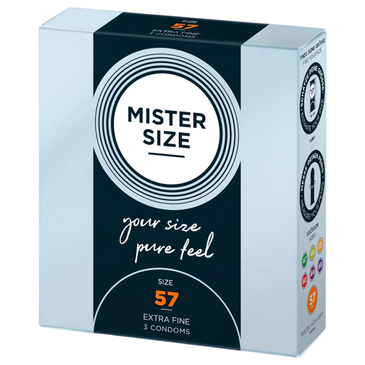 Mister Size - kondom extra tenký - 57 mm - 3 ks