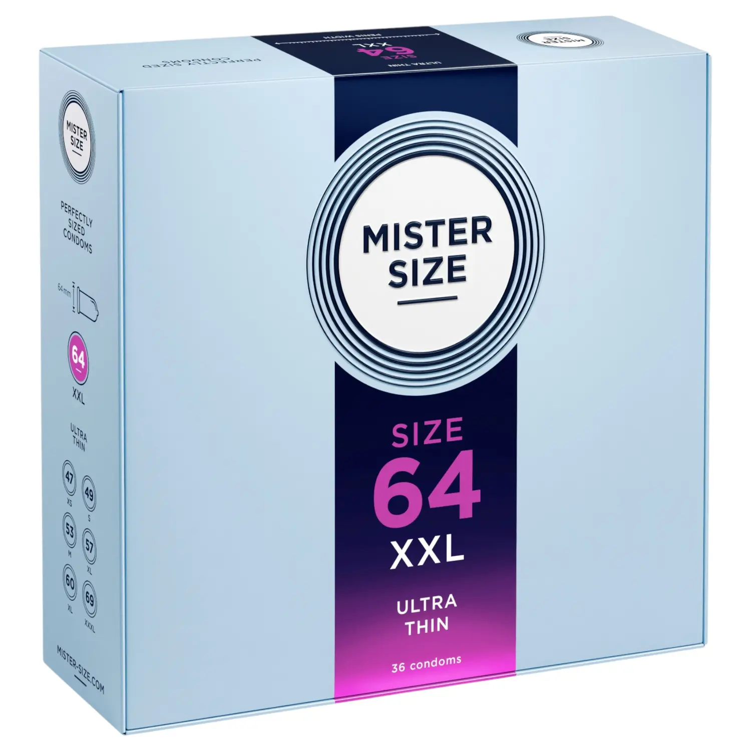 Kondomy MISTER SIZE 64 mm, 36 ks