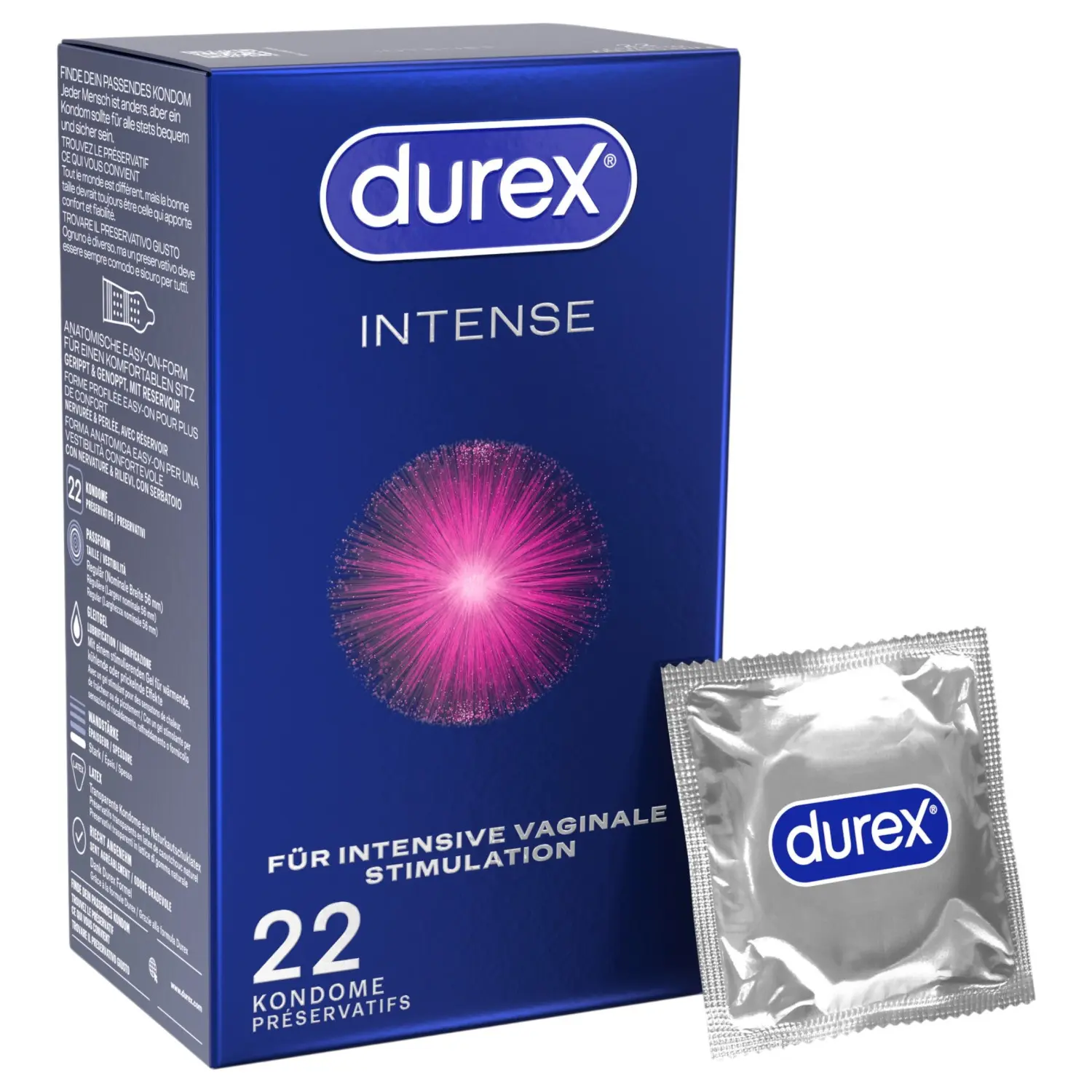 Durex Intense - Orgasmic kondomy (22 ks)