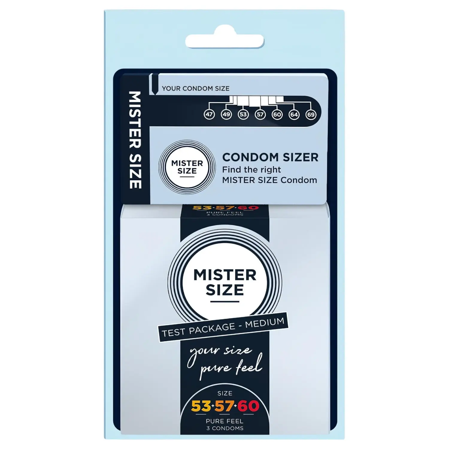 Mister Size - sada kondomů s měřidlem penisu - 3 ks