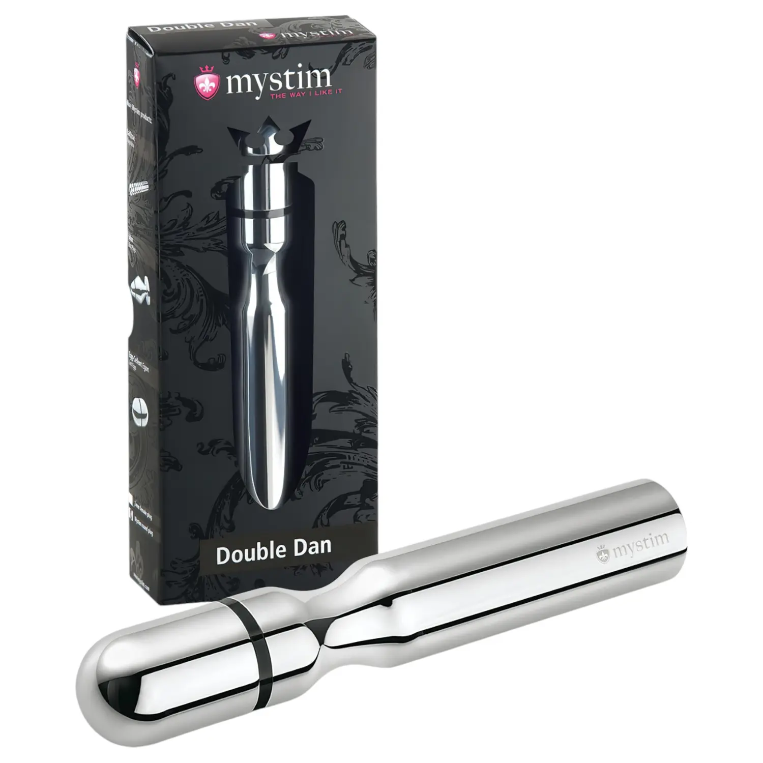Doplňující elektrostimulační dildo Mystim Double Dan k sadě elektrosex