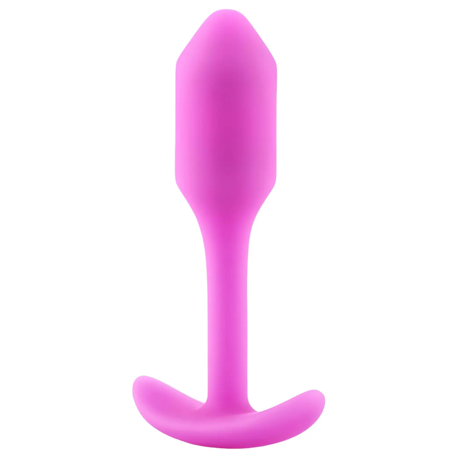 b-Vibe Snug Plug 1 - anální kolík s vnitřním závažím (55 g, růžový)