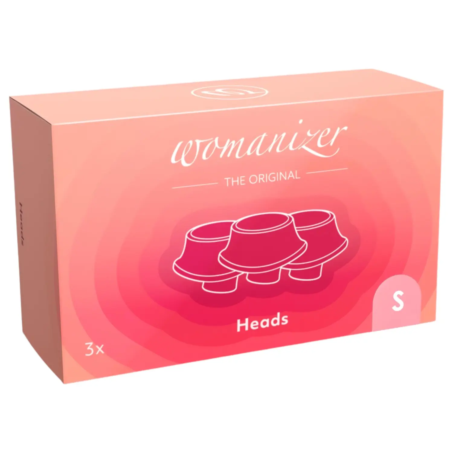 Womanizer - sada náhradních sacích nástavců - růžová - 3 ks - L