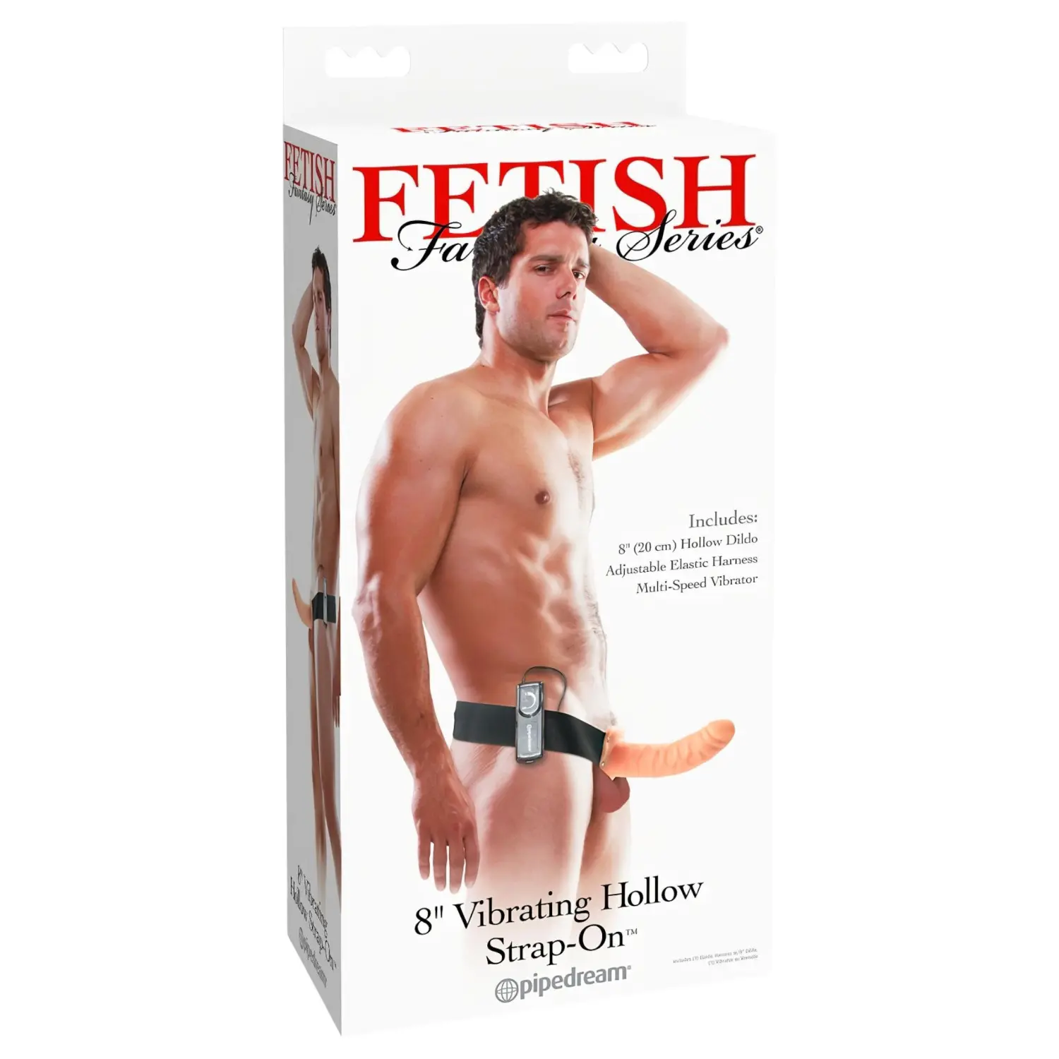 Pipedream - Fetish Strap-On 8 - připínací, dutý vibrátor (tělový)