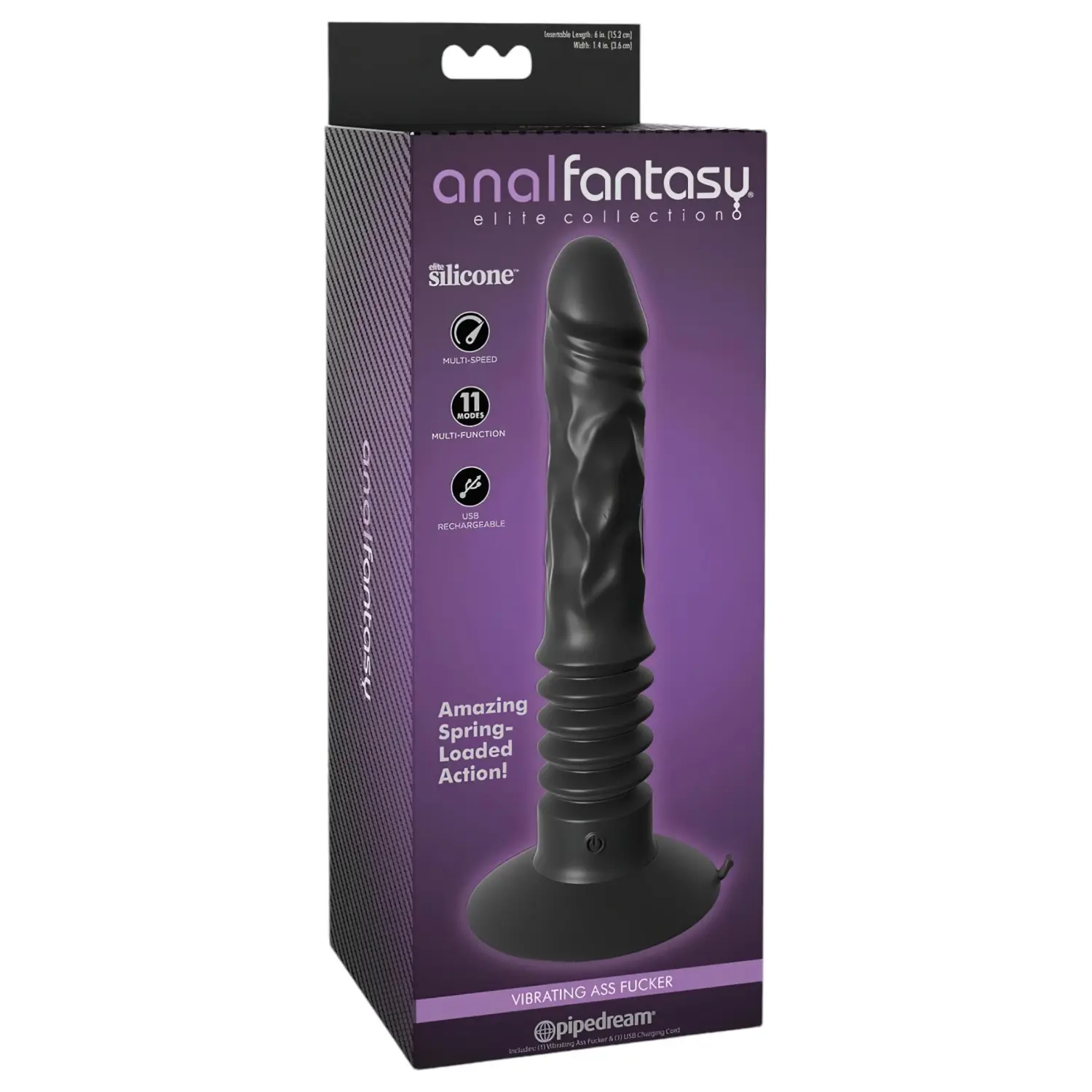 Pipedream - Analfantasy Ass Fucker - akumulátorový anální vibrátor (černý)