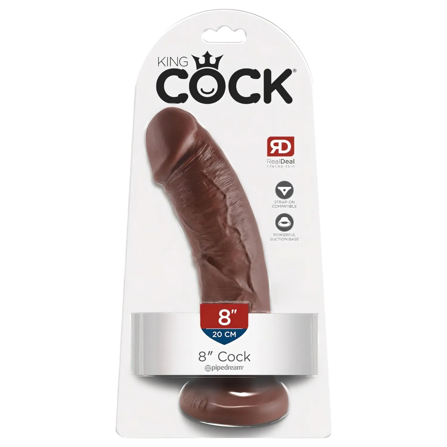 King Cock 8 dildo (20 cm, hnědý)