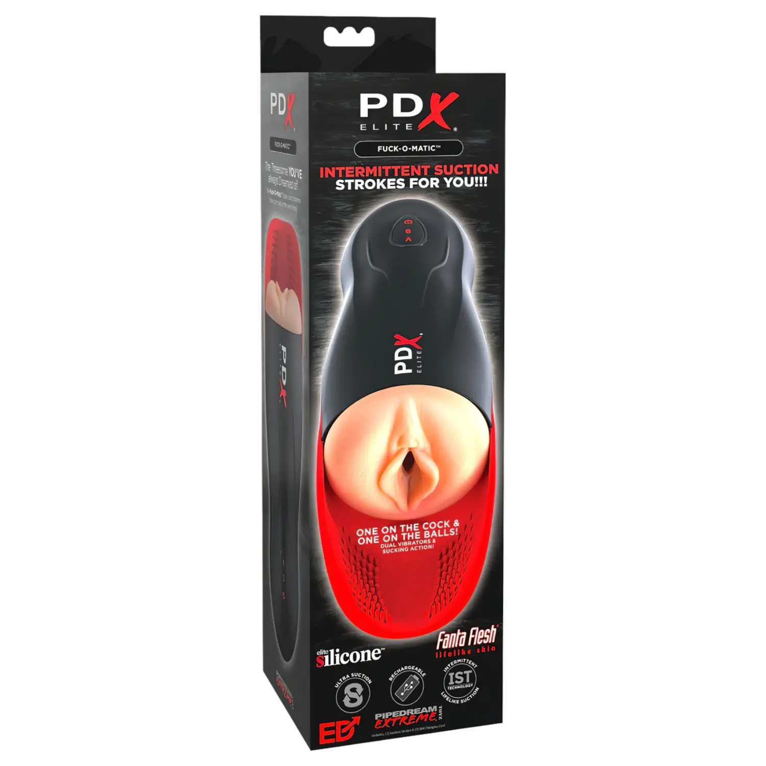 PDX Elite - masturbátor s automatickým sáním - dobíjecí, umělá vagína