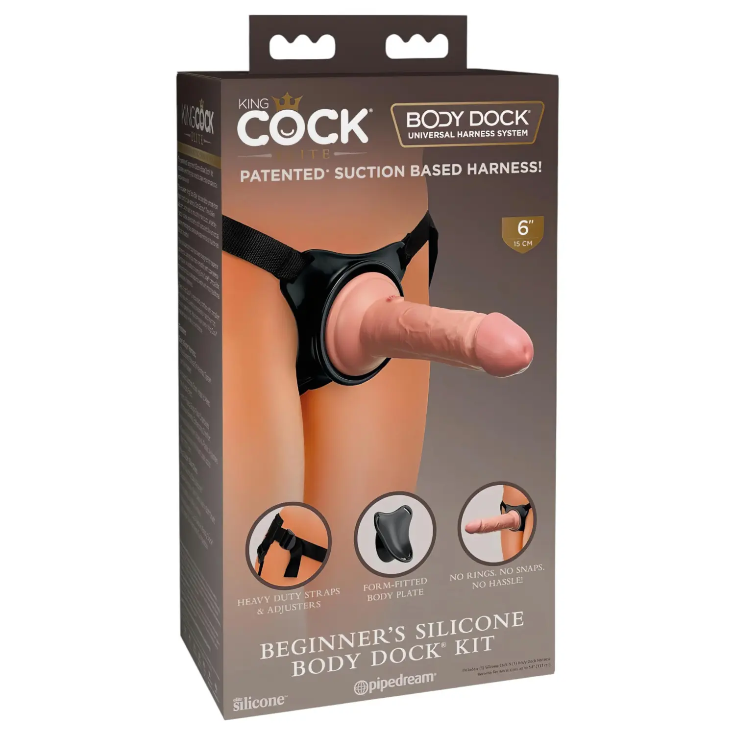 King Cock Elite Beginner's - připínací penis - začátečnický - silikon