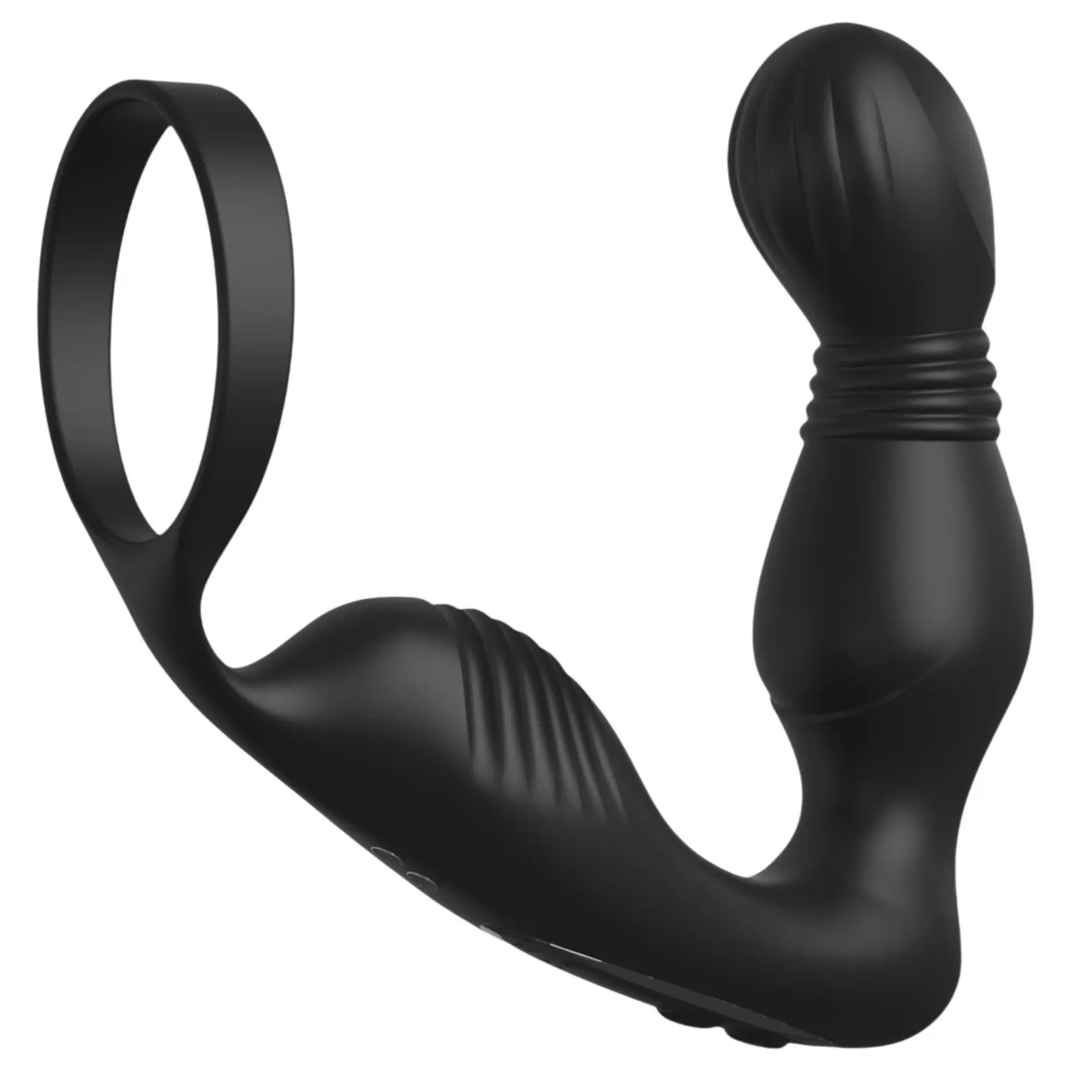 Pipedream Anal Fantasy Elite - anální vibrátor na prostatu s erekčním kroužkem (černý)