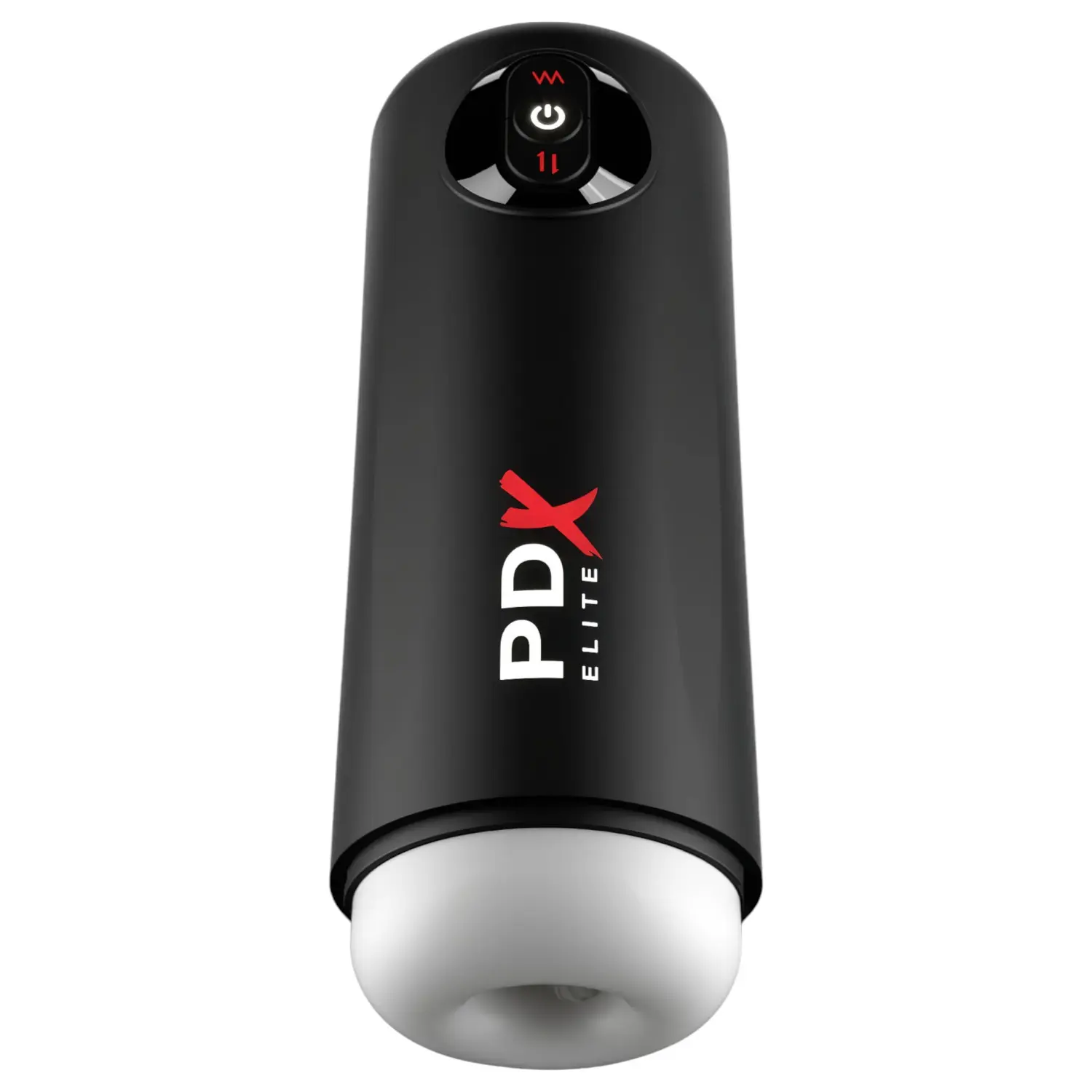 PDX Elite - masturbátor s tlačením a vibracemi - černý