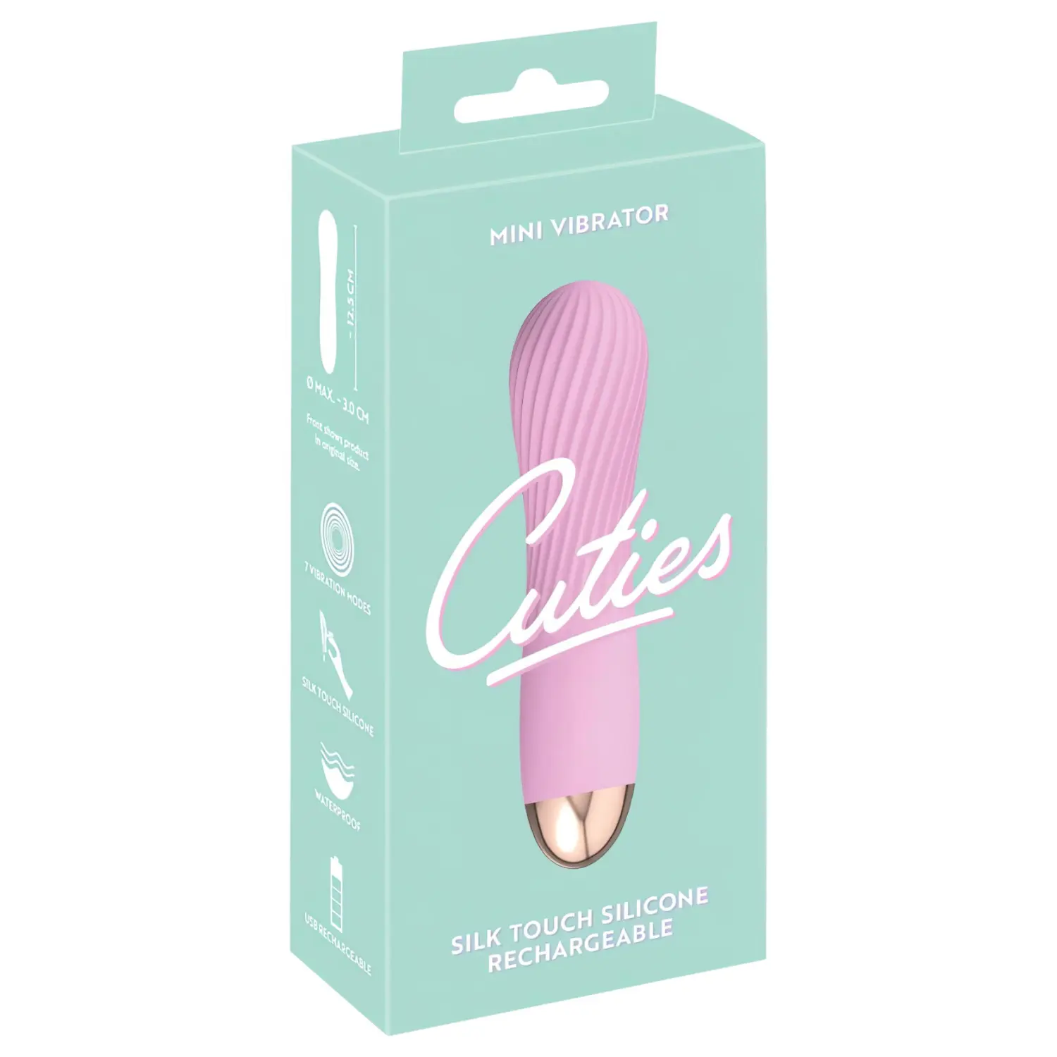 Cuties Mini - vibrátor na baterii - vodotěsný spirálový - růžový