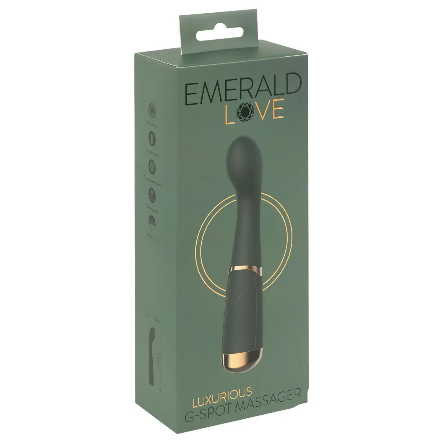 Emerald Love - vibrátor na G-bod - nabíjecí, voděodolný - zelený