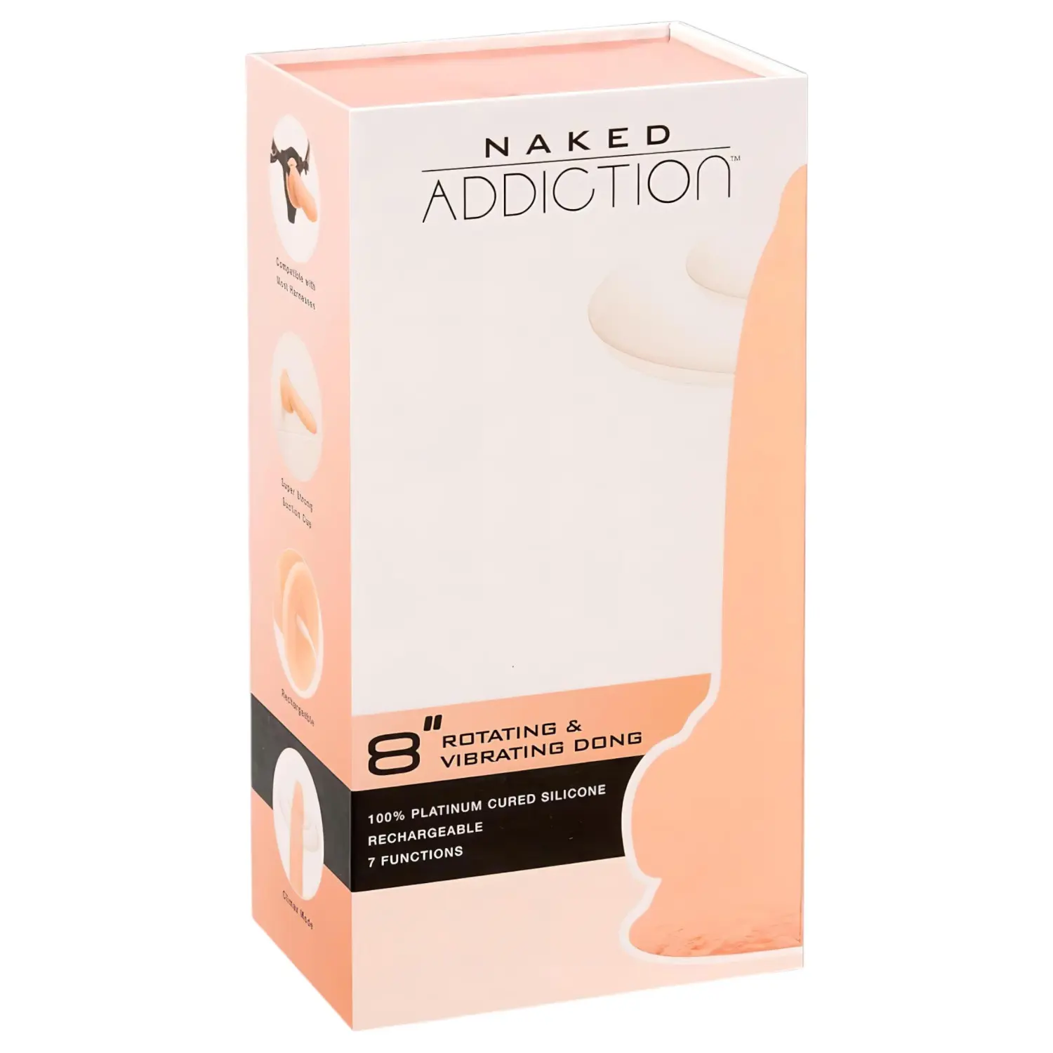 Naked Addiction - rotační vibrátor - 20 cm - realistický tělový